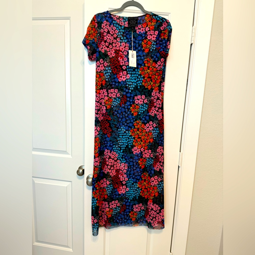 Johnny Was Astrid Mesh Midi Dress